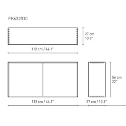 56 x 112 x 27 cm (FK632010) - Carl Hansen & Søn