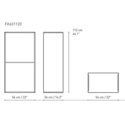 112 x 56 x 36 cm + 14 drawers (FK631120 + 14 FK635011) - Carl Hansen & Søn