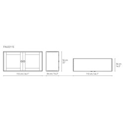 56 x 112 x 36 cm + 2 étagères (FK632115 + 2 FK633021) - Carl Hansen & Søn