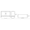 72.5 x 112 x 36 cm + 2 shelves (FK632115F + 2 FK633021) - Carl Hansen & Søn