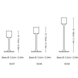 18cm Bougeoir SC59 –  Laiton brossé - &tradition