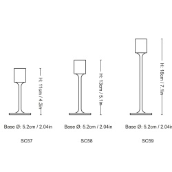 13cm Bougeoir SC58 –  Laiton brossé - &tradition