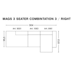 Hallingdal 166 - Mags 3-seater - Comb. 3 right - HAY