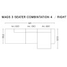 Ruskin 33 - Mags 3-seater - Comb. 4 right - HAY