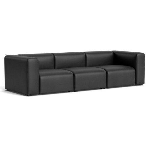 HAY – Mags 3-seater – Combination 1 – black Nevada leather