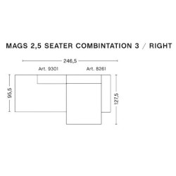 Remix 133 - Mags 2,5 places -  Comb. 3 droit - HAY