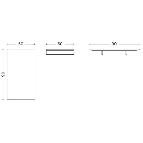 rallonge 50 x 90 - table extensible CPH30 - HAY