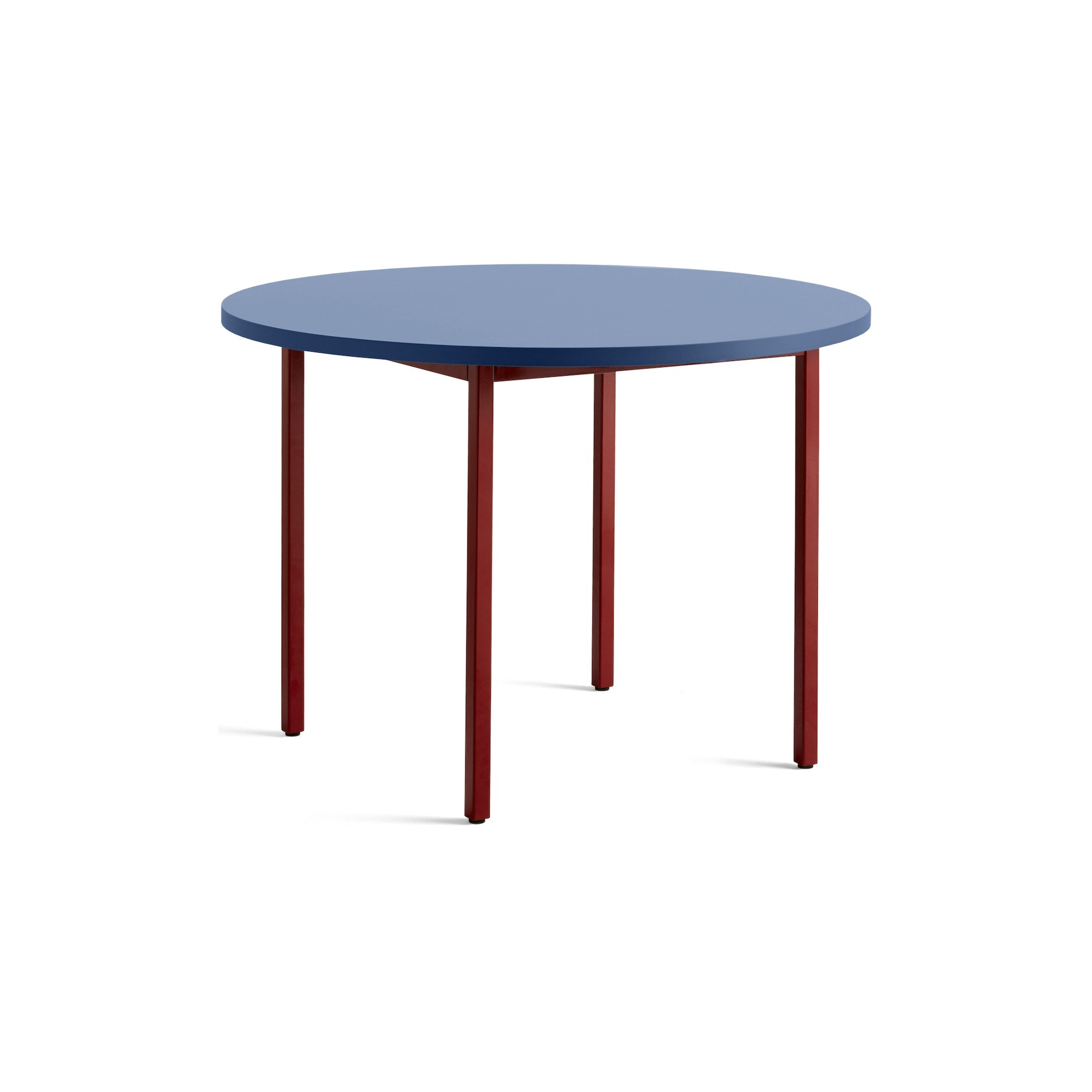 bleu / marron-rouge - Ø105x74 cm - table TWO-COLOUR - HAY