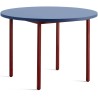 blue / maroon-red - Ø105x74 cm - TWO-COLOUR table - HAY