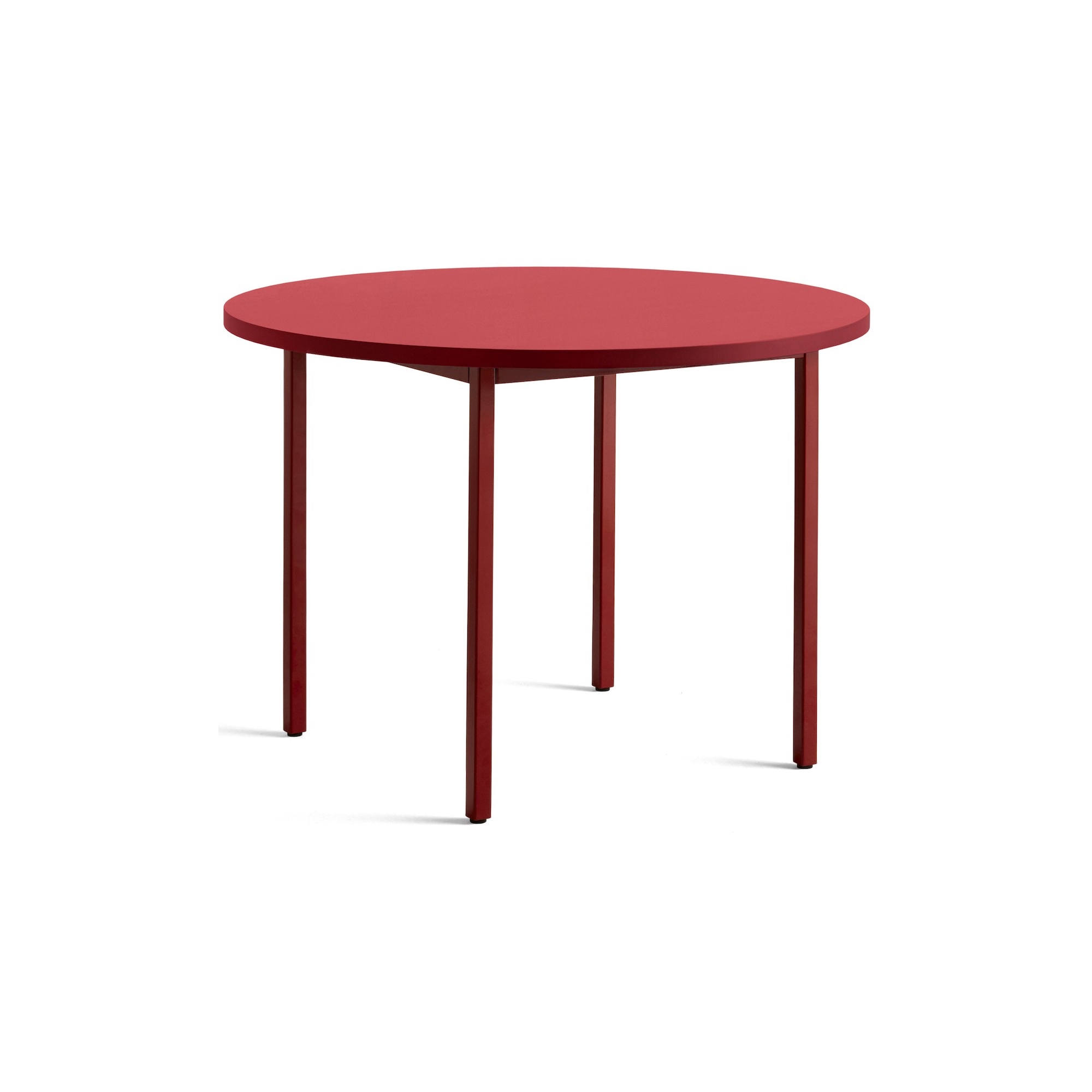 red / maroon-red - Ø105x74 cm - TWO-COLOUR table - HAY