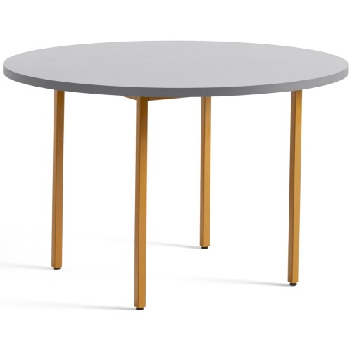 gris clair / ocre - Ø120x74 cm - table TWO-COLOUR - HAY