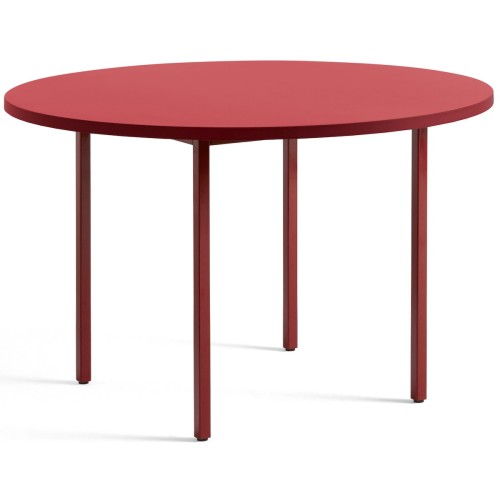 red / maroon-red - Ø120x74 cm - TWO-COLOUR table - HAY