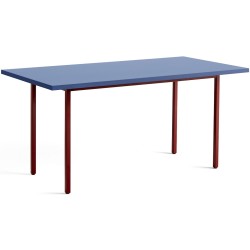 blue / maroon-red - 160x82xH74 cm - TWO-COLOUR table - HAY