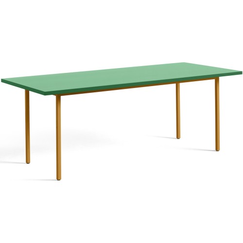 green / ochre - 200x90xH74 cm - TWO-COLOUR table - HAY