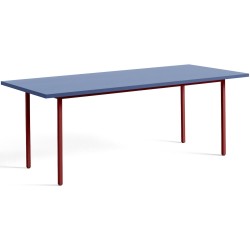 bleu / marron-rouge - 200x90xH74 cm - table TWO-COLOUR - HAY