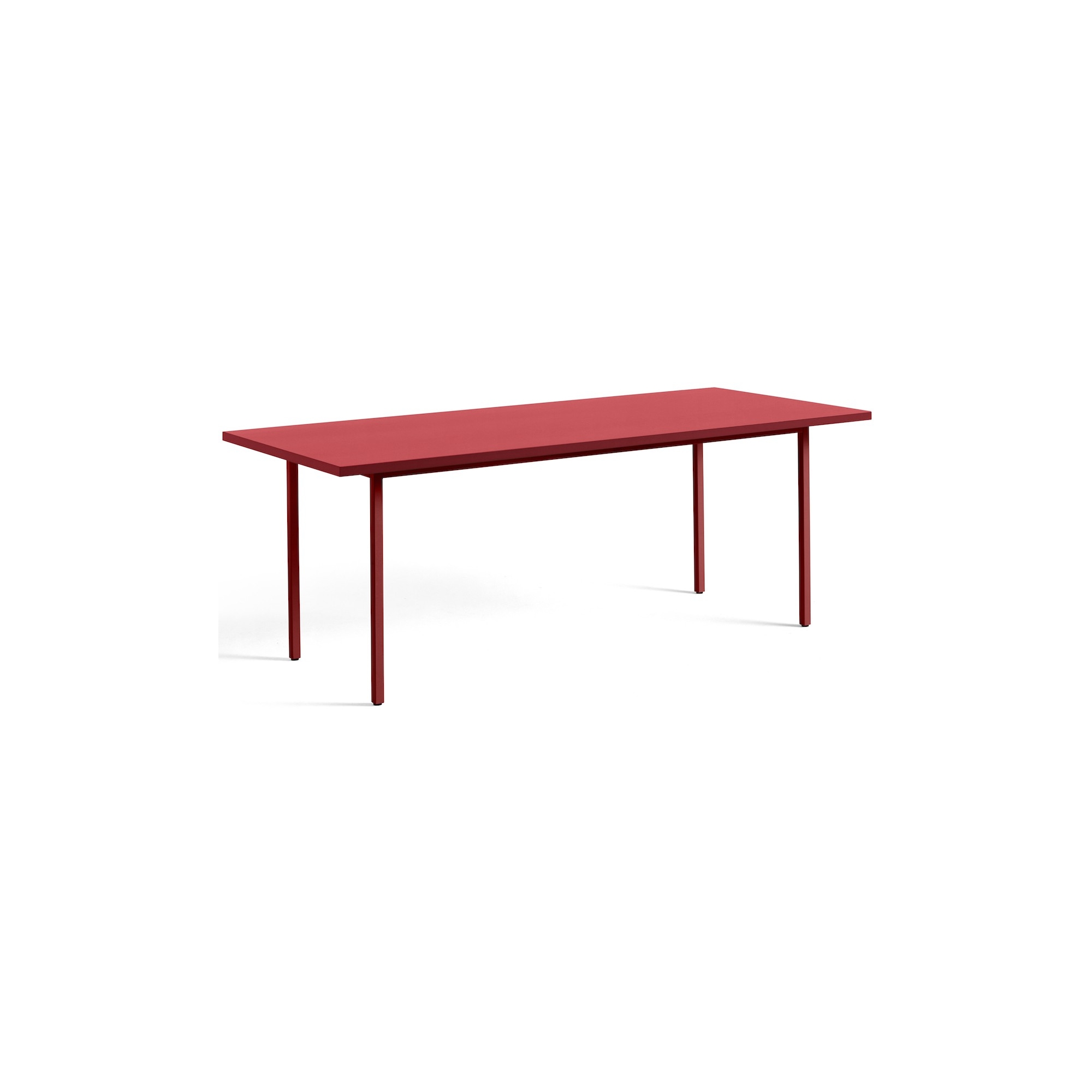 red / maroon-red - 200x90xH74 cm - TWO-COLOUR table - HAY