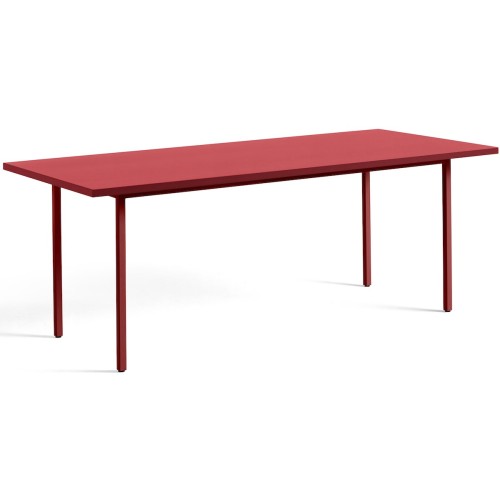 red / maroon-red - 200x90xH74 cm - TWO-COLOUR table - HAY