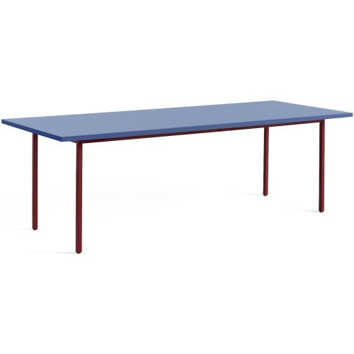 blue / maroon-red - 240x90xH74 cm - TWO-COLOUR table - HAY