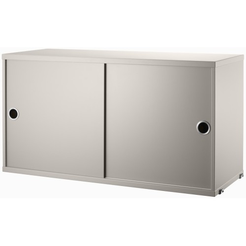 Cabinet portes coulissantes - beige - L78xP20xH42 cm - String Furniture