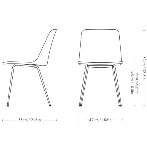 Rely chair HW8 – Re-wool 198 – set of 4 - &Tradition