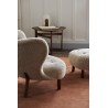 Little Petra lounge chair VB1 - Moonlight sheepskin + oiled walnut - &Tradition