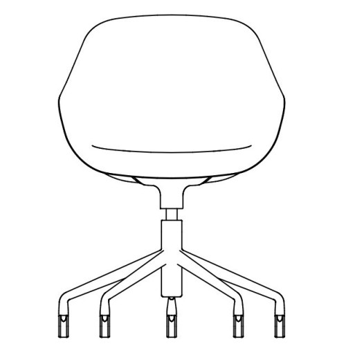 AAC153 (ent. tapissée + roulettes + hauteur réglable) - HAY