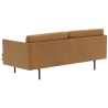 2-seater Outline sofa – Cognac Refine leather + black legs - Muuto