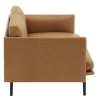 2-seater Outline sofa – Cognac Refine leather + black legs - Muuto