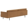 Canapé Outline 3 places – cuir Refine cognac + pieds noirs - Muuto