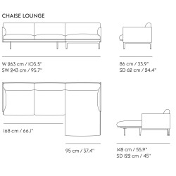 Outline Chaise Longue droite - Muuto