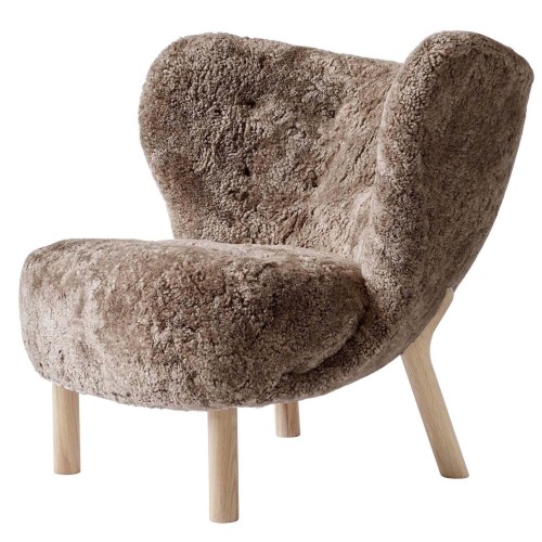 Fauteuil Little Petra VB1 – mouton Sahara + chêne huilé blanchi - &Tradition