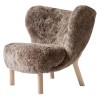 Little Petra Lounge chair VB1 - Sahara sheepskin + white oiled oak - &Tradition