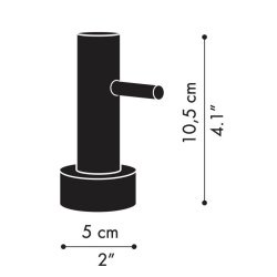 bougeoir Single 1 acier - Fritz Hansen