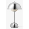 &Tradition – FlowerPot VP9 wireless table lamp, chrome plated