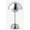 &Tradition – FlowerPot VP9 wireless table lamp, chrome plated