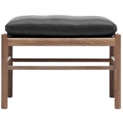 noyer huilé + cuir Sif 98 - ottoman Colonial OW149-F - Carl Hansen & Søn