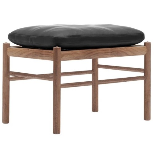 noyer huilé + cuir Sif 98 - ottoman Colonial OW149-F - Carl Hansen & Søn