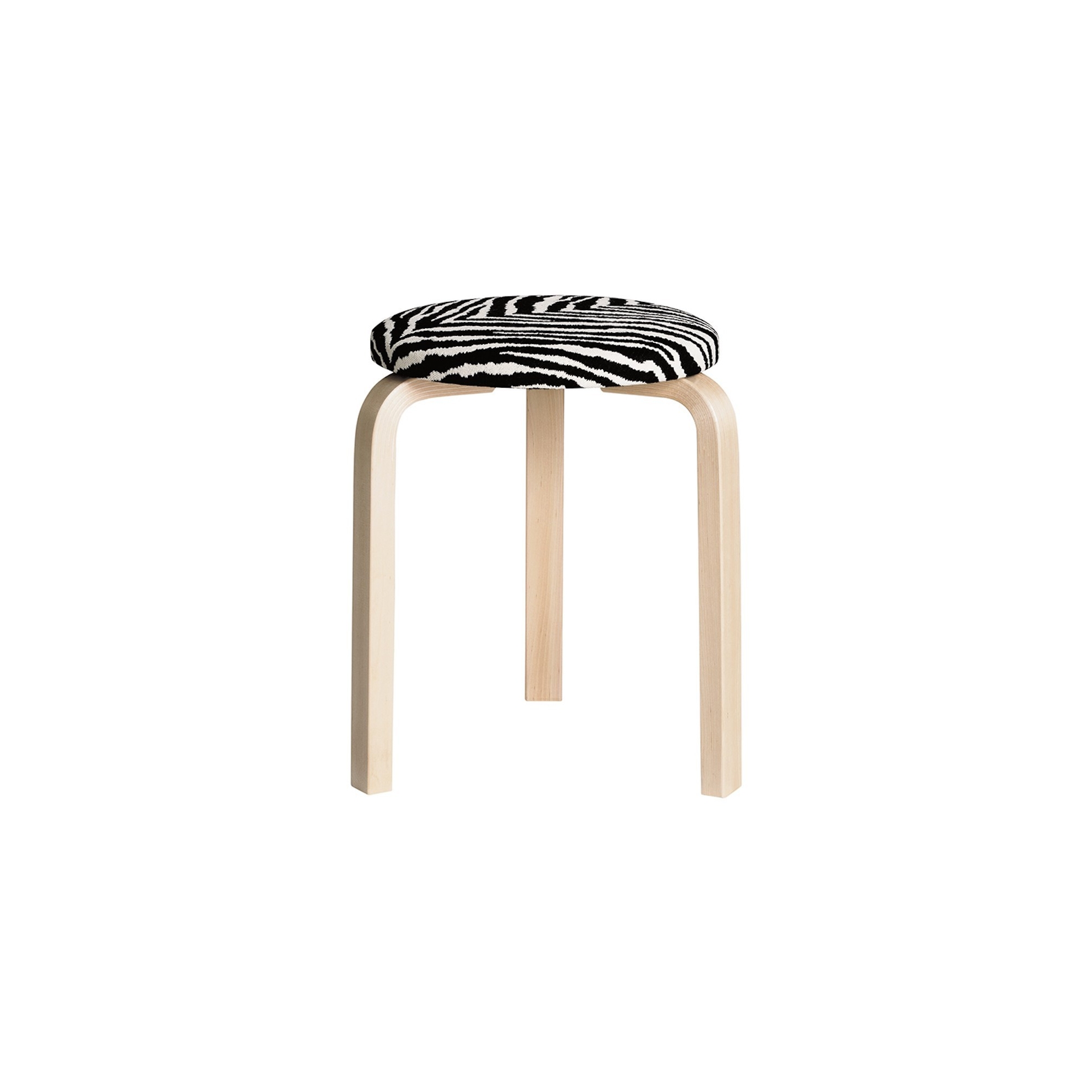 Zebra fabric - stool 60 classic - Artek