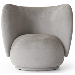 Fauteuil Rico – Faded Velvet 17 Concrete - Ferm Living