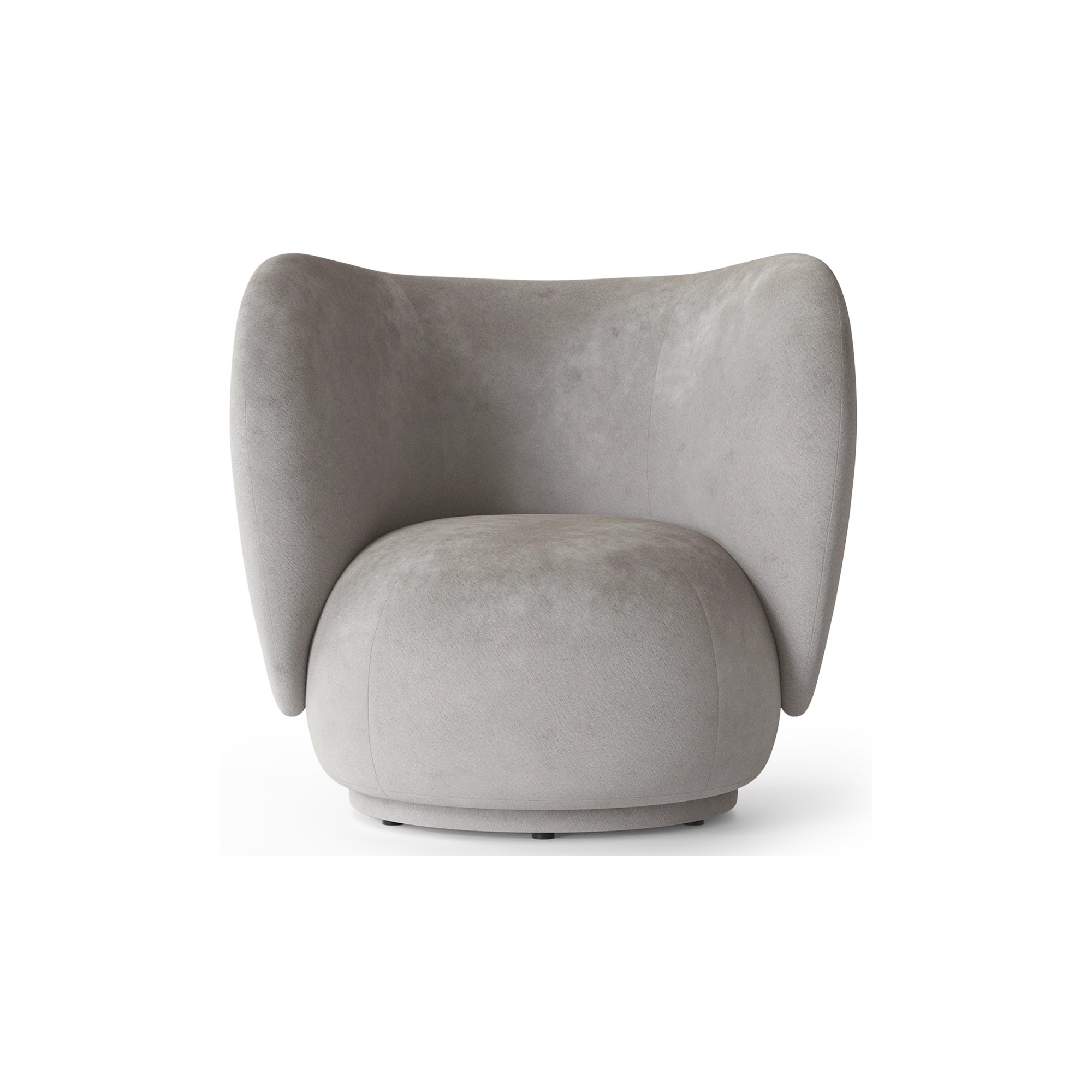 Rico lounge chair – Faded Velvet 17 Concrete - Ferm Living