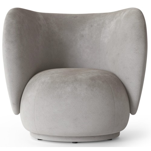 Ferm Living – Fauteuil Rico, Faded Velvet 17 Concrete