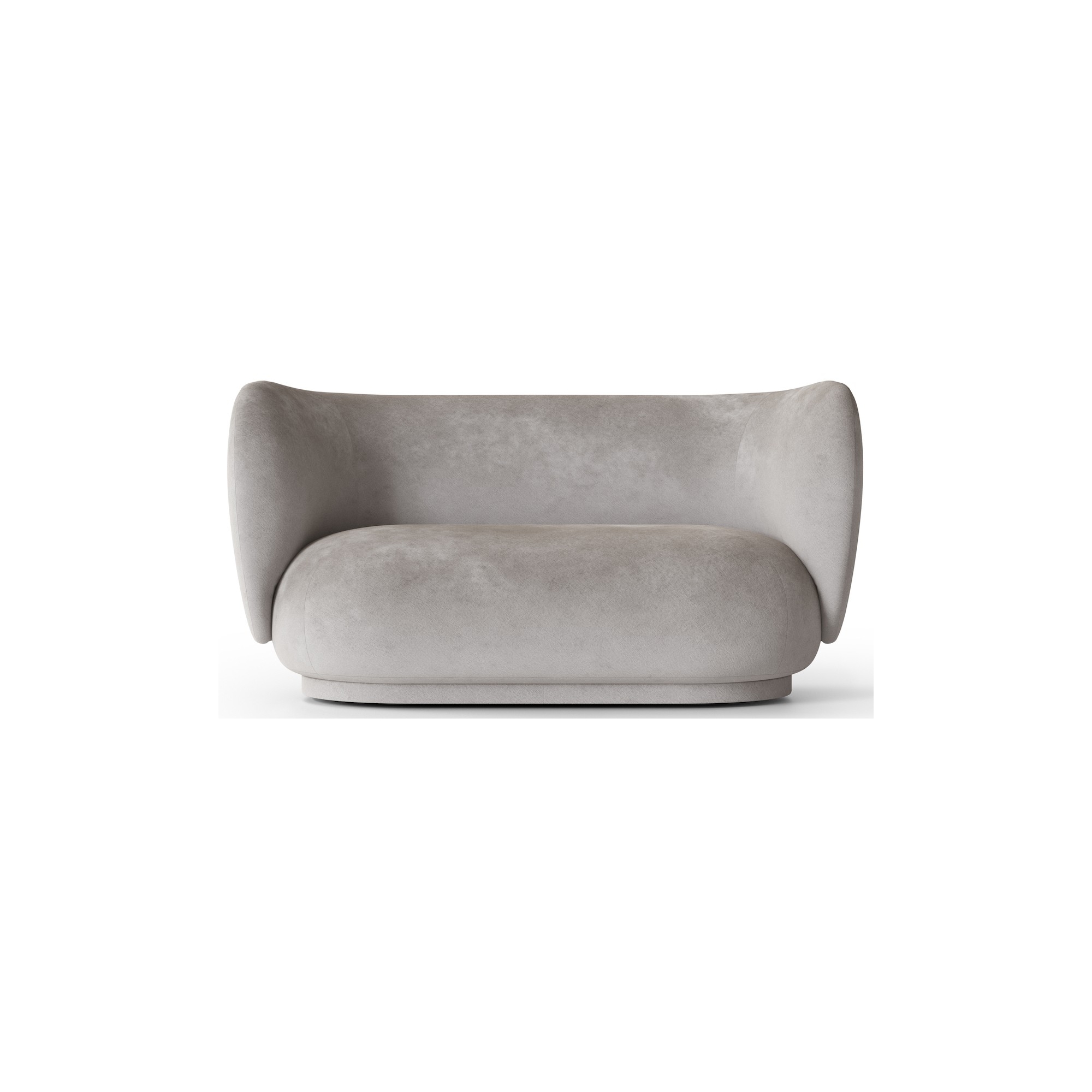 Rico 2-seater sofa – Faded Velvet 17 Concrete - Ferm Living