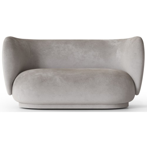 Ferm Living – Rico 2-seater sofa, Faded Velvet 17 Concrete