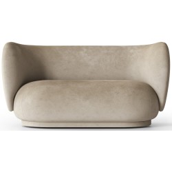 Rico 2-seater sofa – Faded Velvet 16 sand - Ferm Living