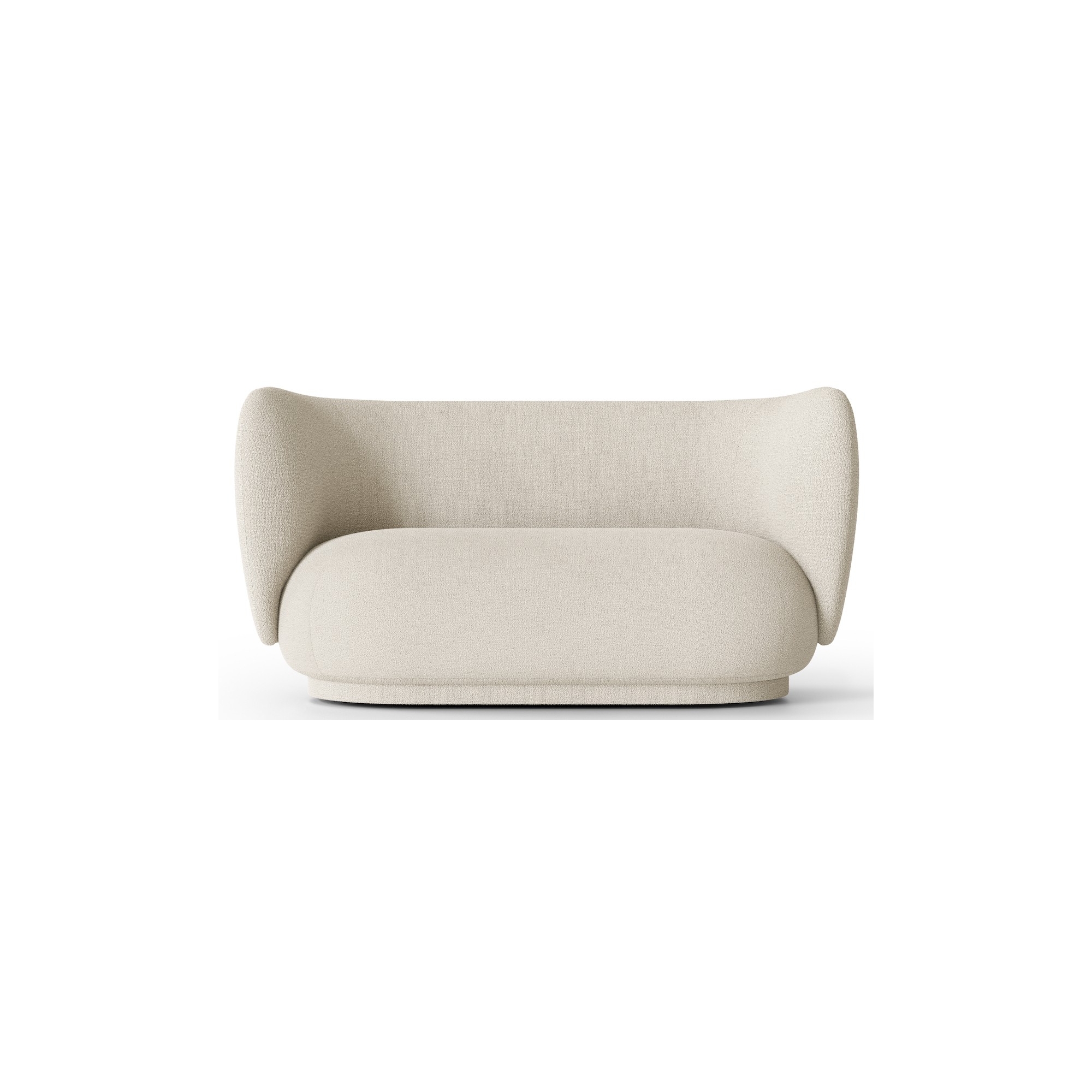 Ferm Living – Bouclé off-white fabric, Rico 2-seater sofa