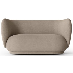 Ferm Living – Canapé 2 places Rico, Bouclé sand