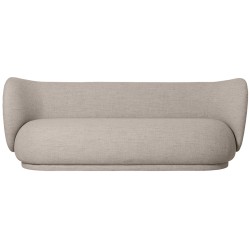 Ferm Living – Canapé 3 places Rico, Bouclé sand