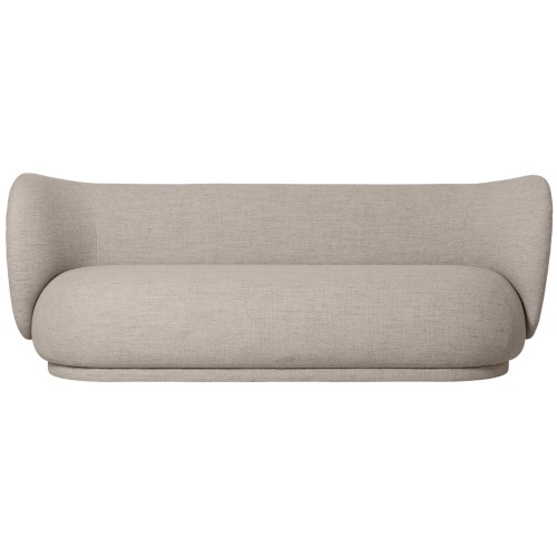 Ferm Living – Canapé 3 places Rico, Bouclé sand