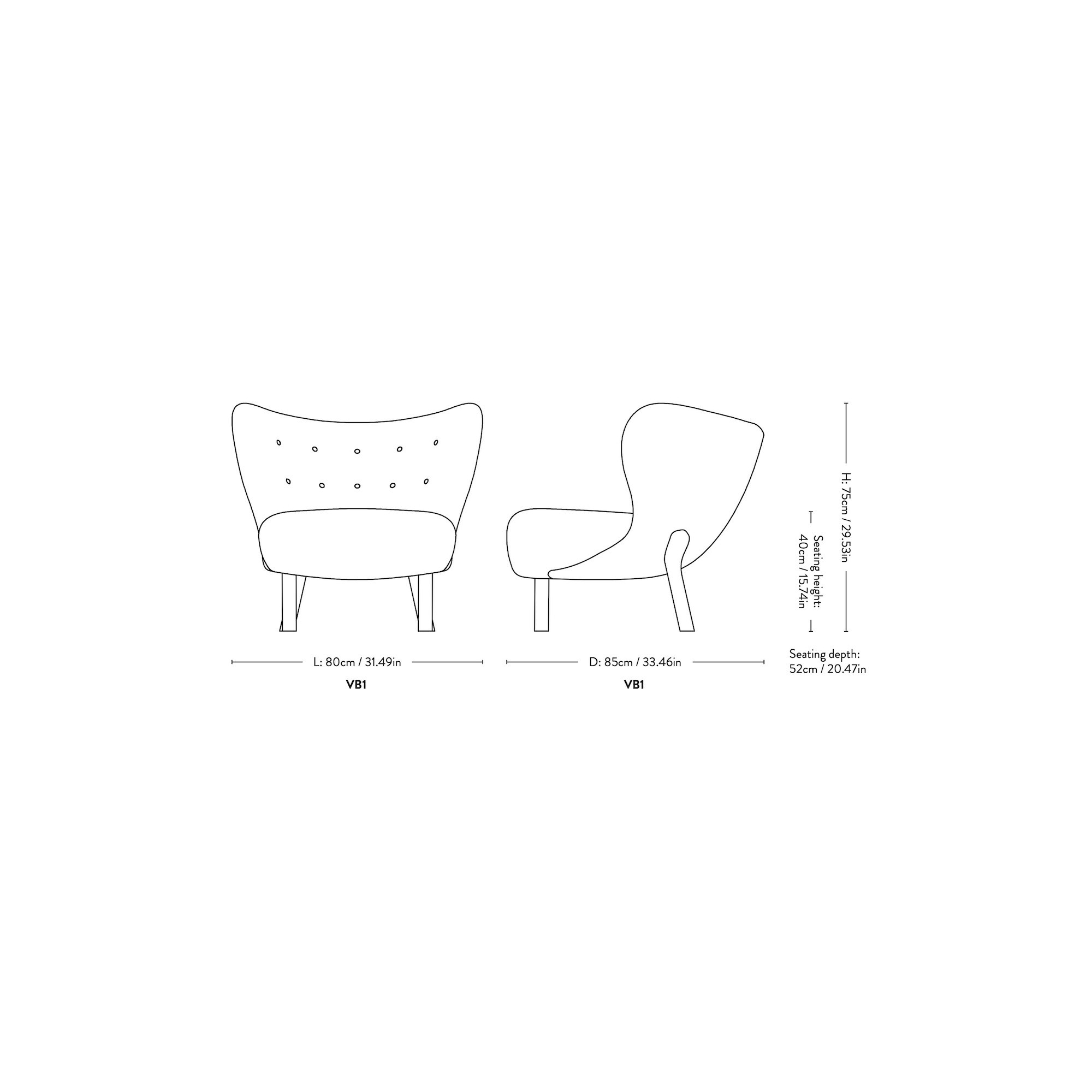 Little Petra lounge chair (VB1) - &Tradition