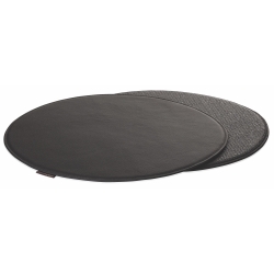 leather Raw black - seat cushion for Series 7 - Fritz Hansen